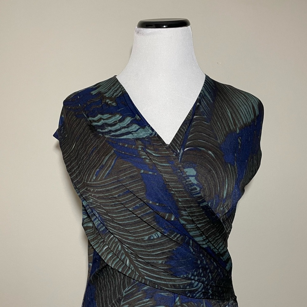 MaxMara Multicolor Printed Stretch Wrap Top - Picture 2 of 6